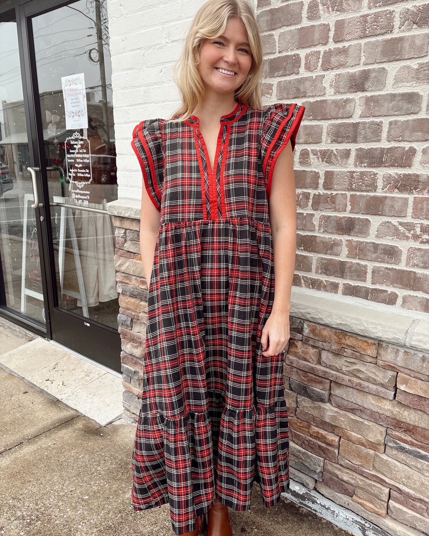 Black Plaid dress