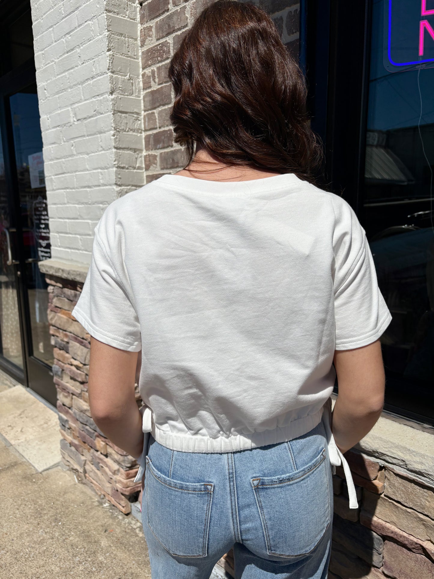 Side Tie Crew Tee