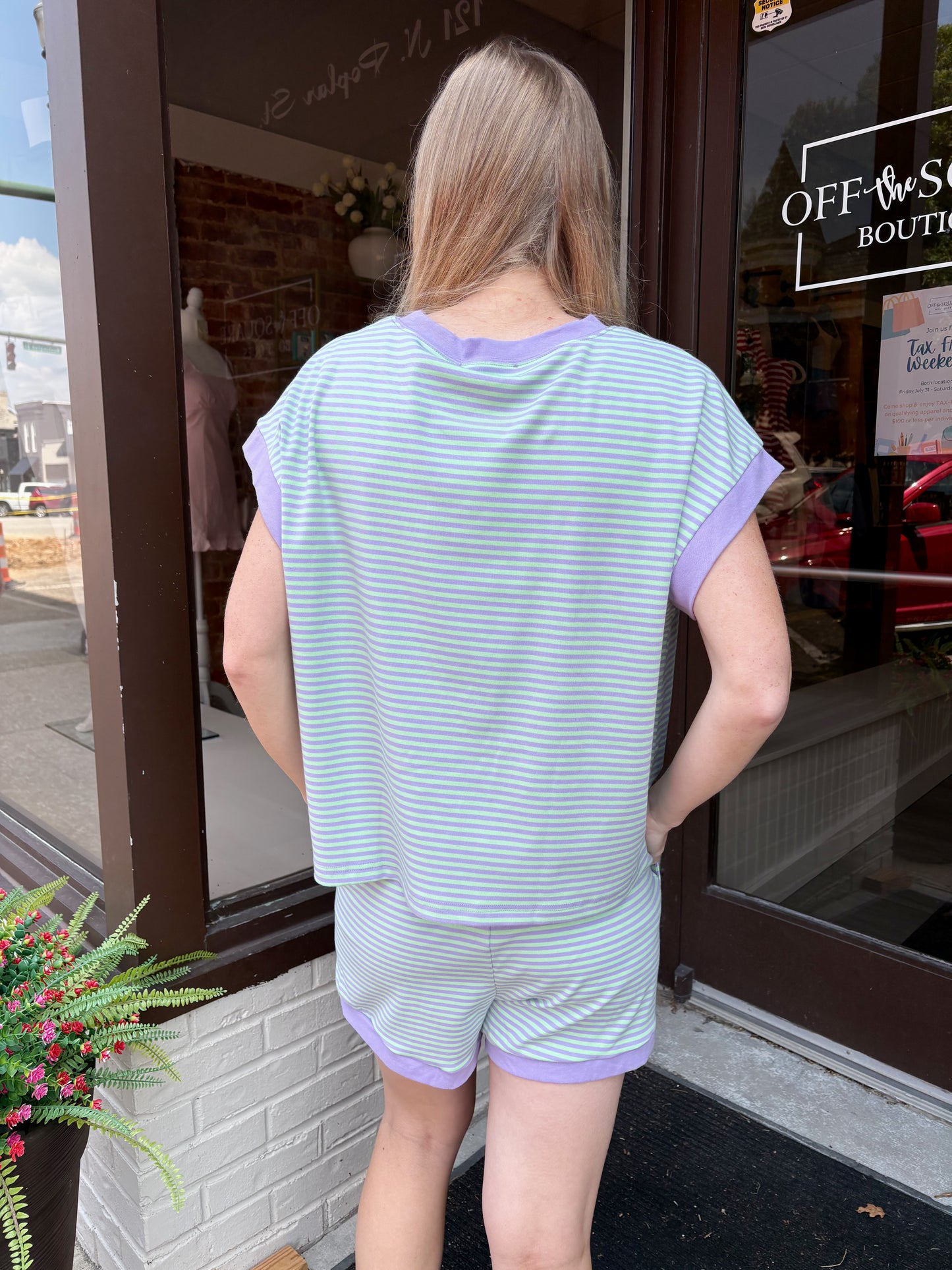 Striped Lounge Set Mint/Lilac
