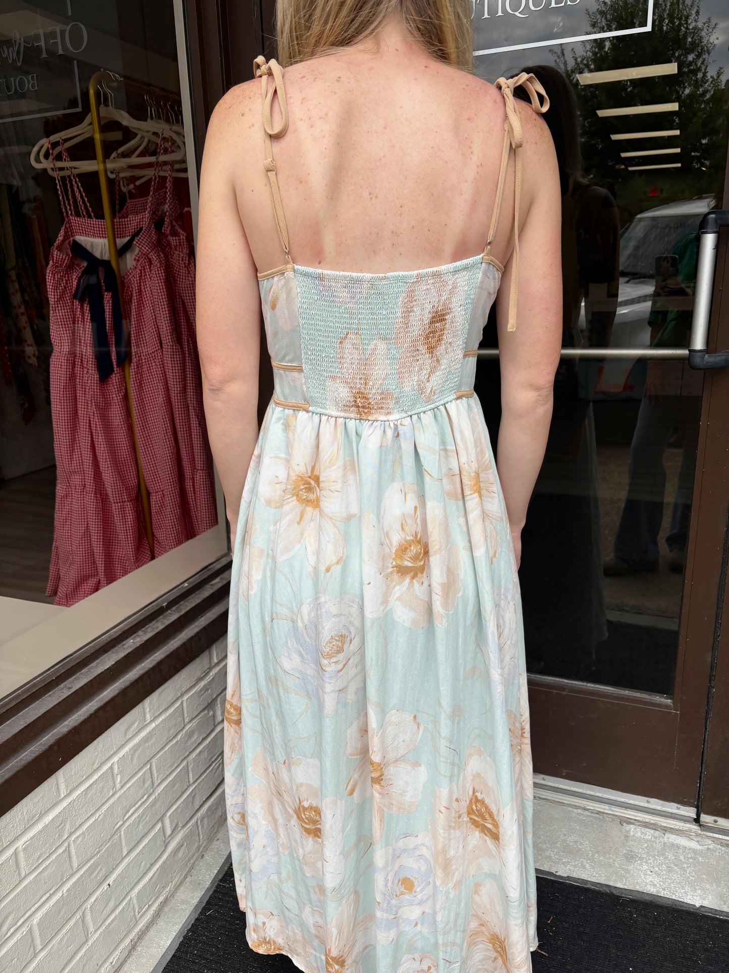 Watercolor Floral Midi Dress