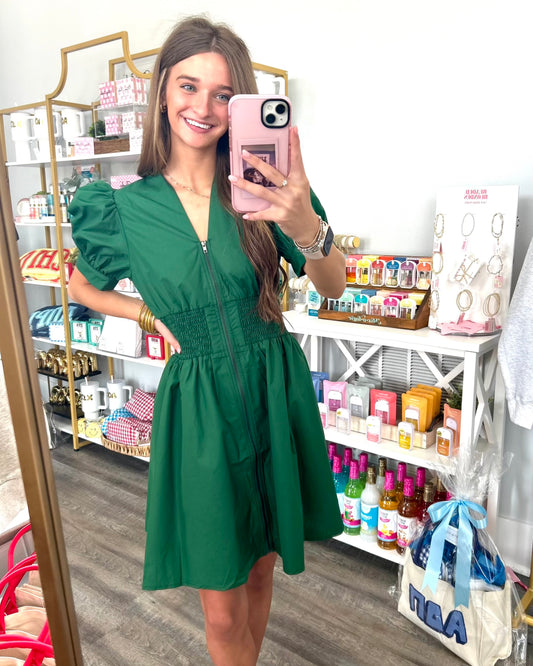 Emerald Ease Midi Dress