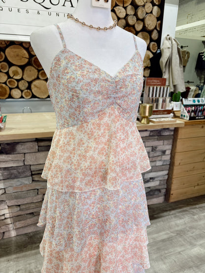 Pastel Tiered Maxi Dress