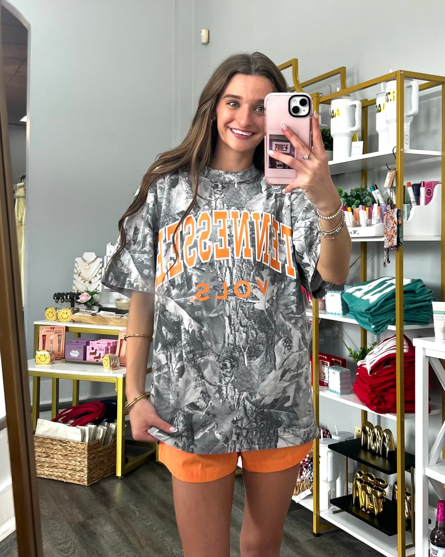 LivyLu Licensed Tennessee Vols Camo Tee