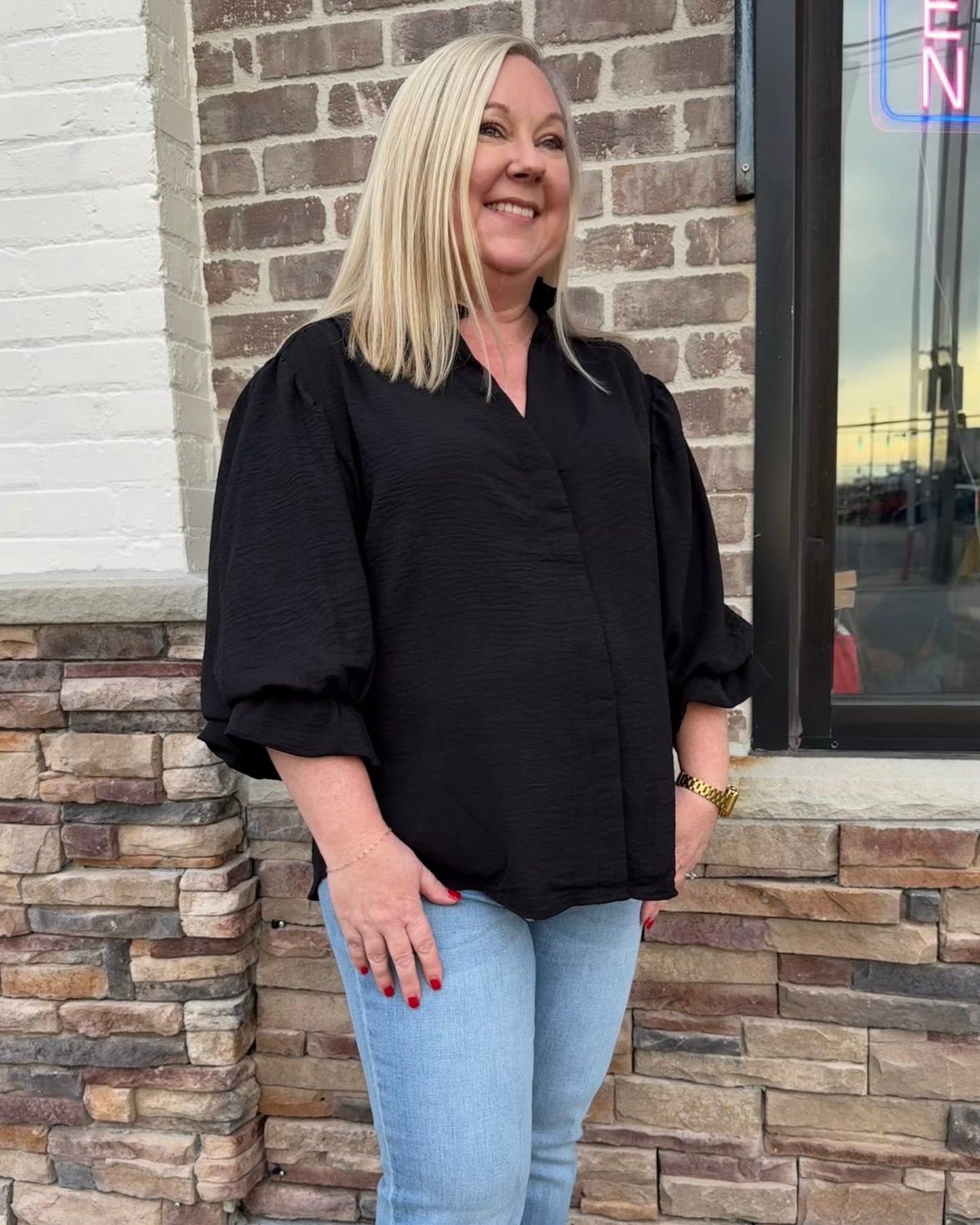 Ebonie Bell Blouse Plus