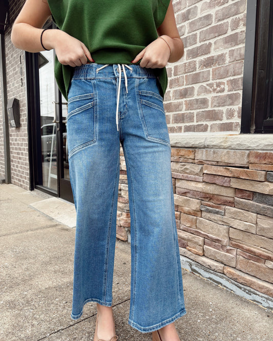 Vervet High Rise Drawstring Wide