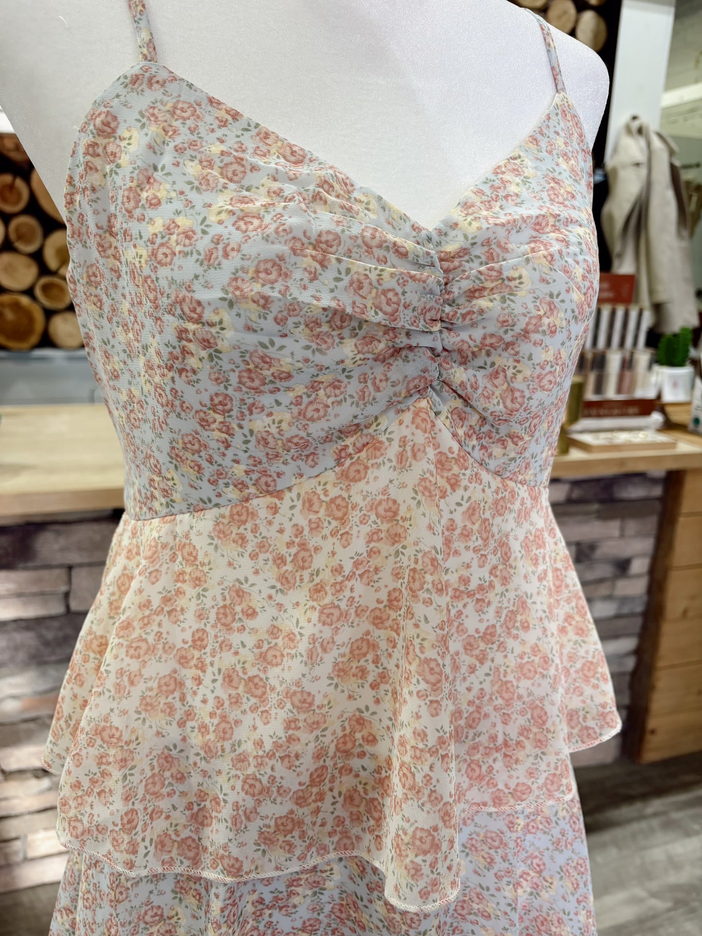 Pastel Tiered Maxi Dress