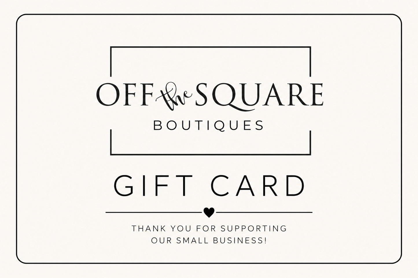 Off The Square Gift Card
