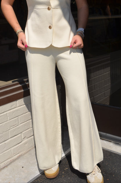 Cream Sweater Dress Pants