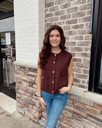 Brown Sweater Vest