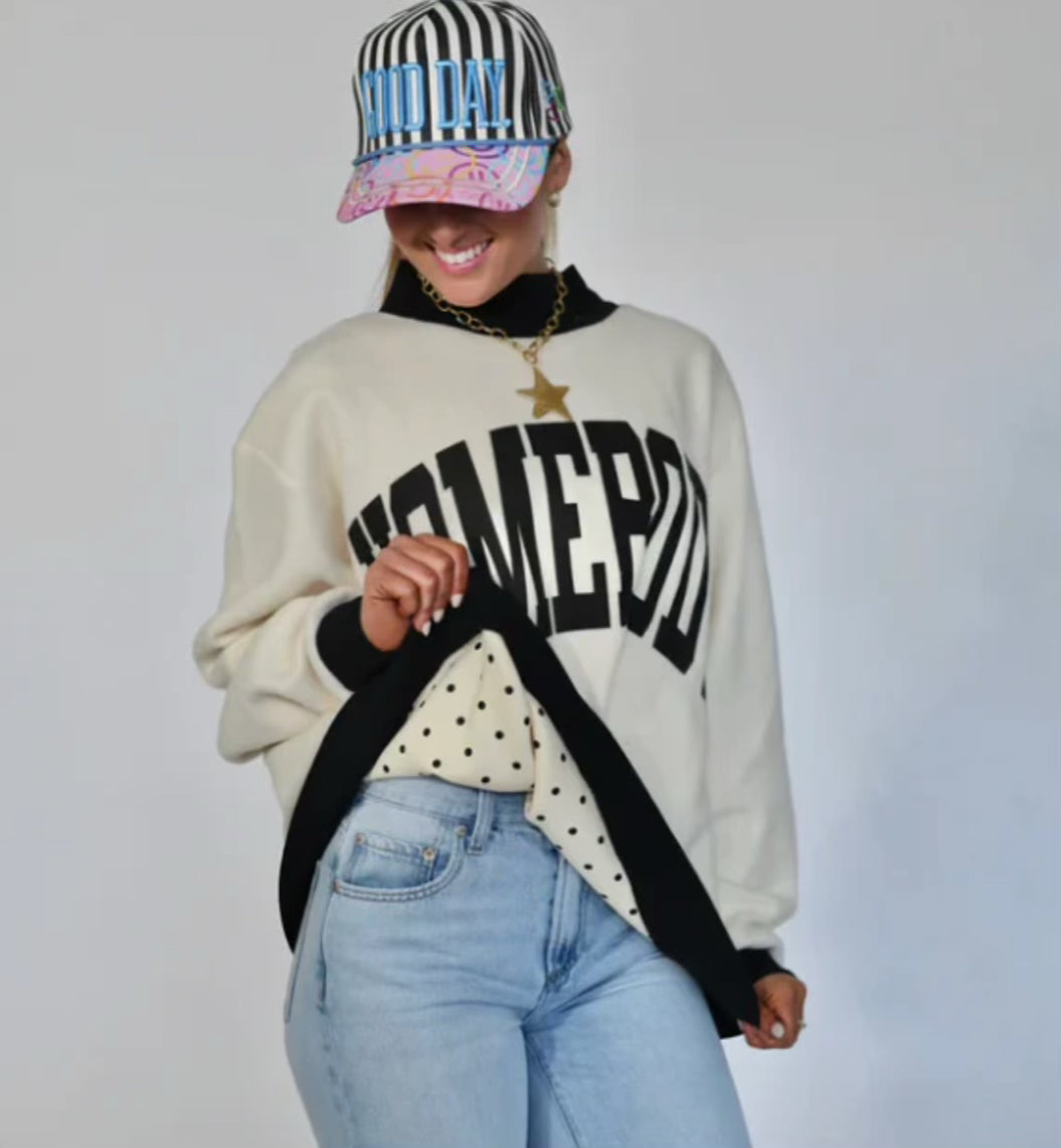 Homebody Reversible Mock Neck Pullover