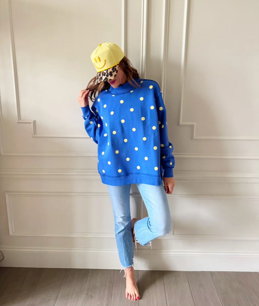 Mother Reversible Mock Neck Sweatshirt