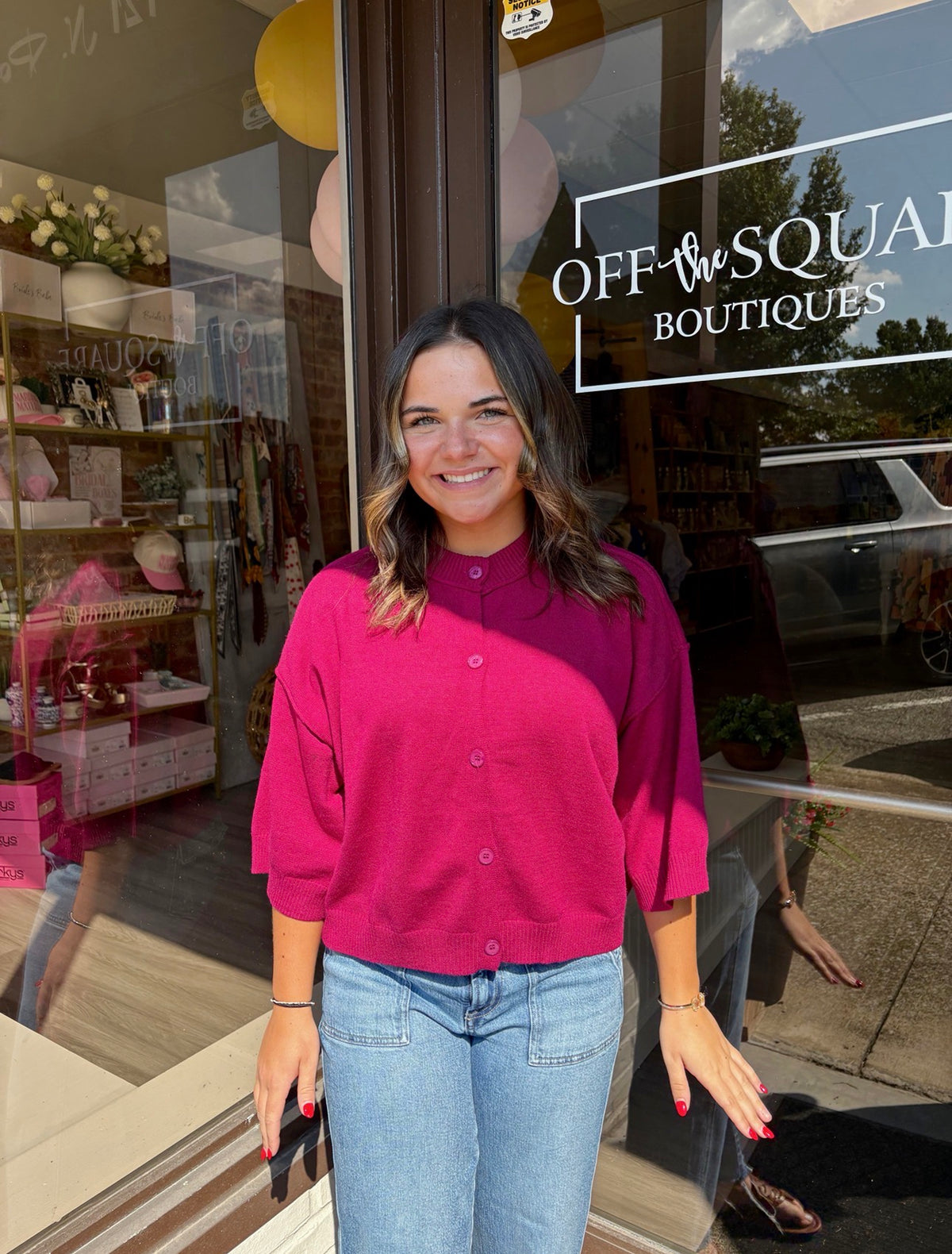 Plum Cardigan Sweater
