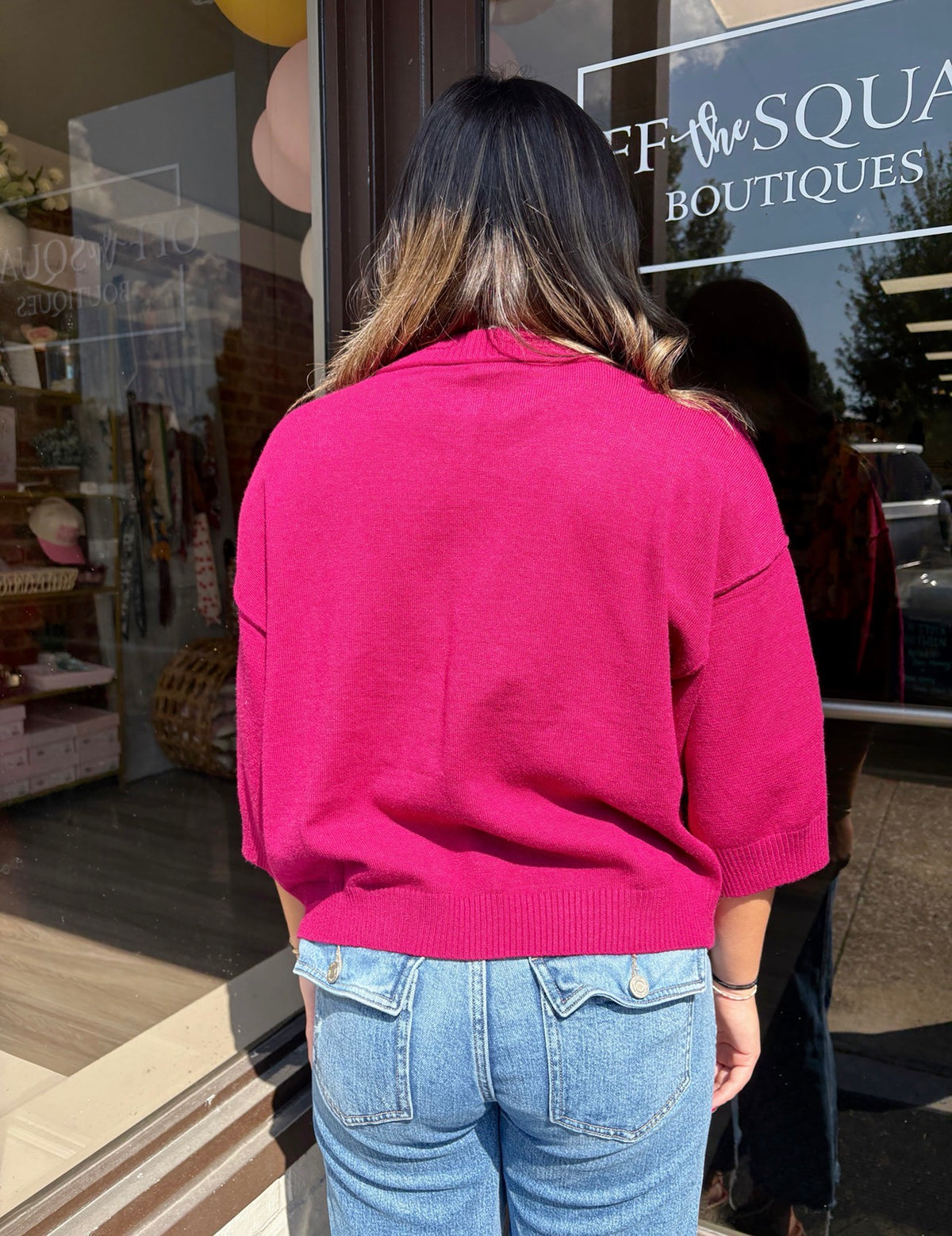 Plum Cardigan Sweater