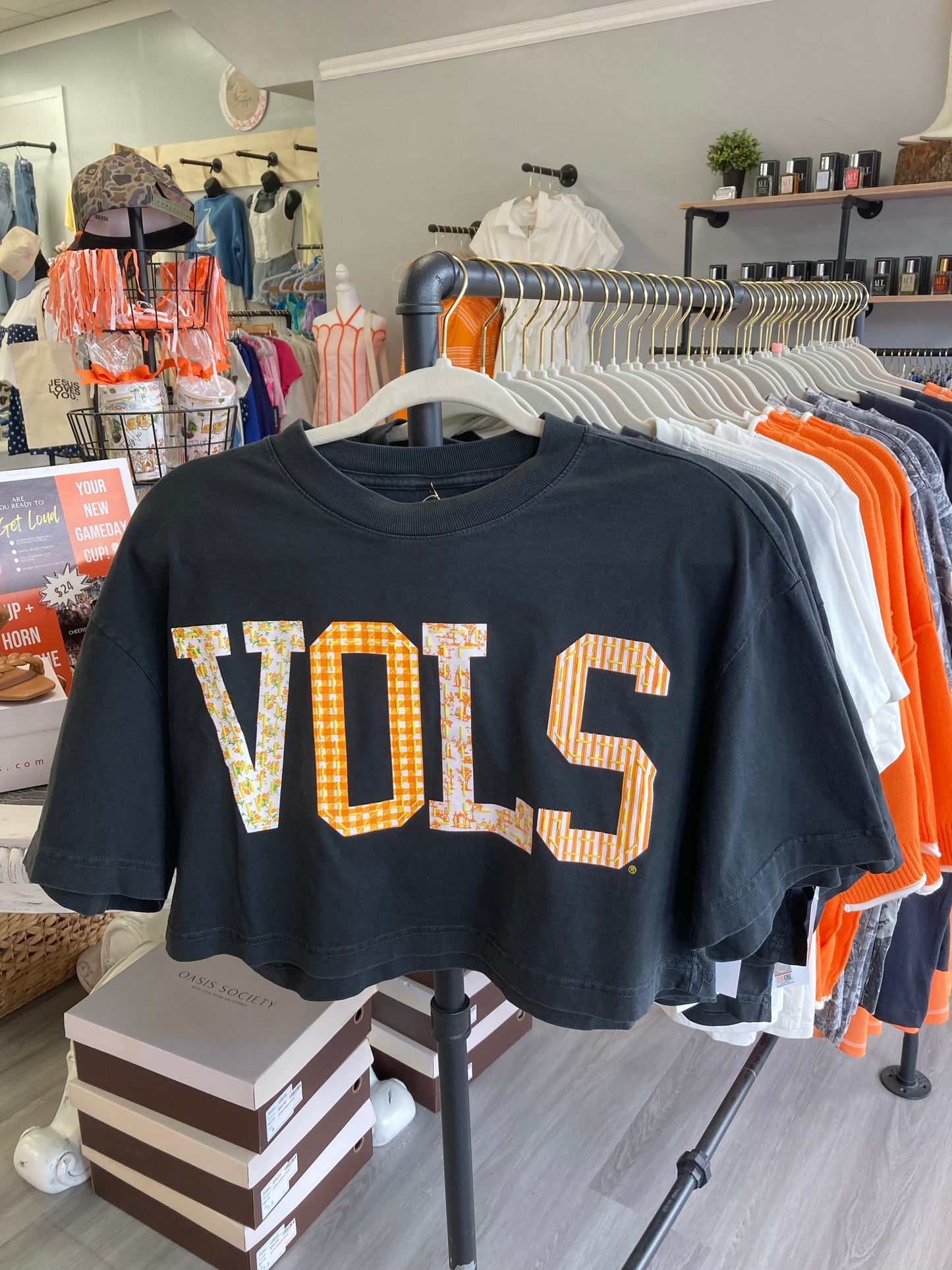 TN Vols Quilted Puff Heavyweight Crop Top