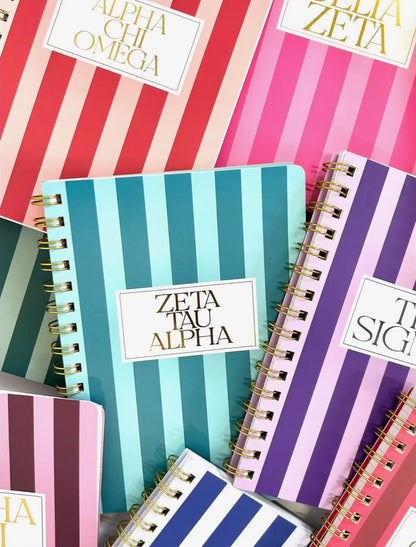 Stripe Sorority notebook -ADPI