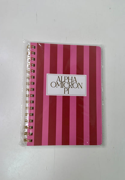 Stripe Sorority notebook -AOPI