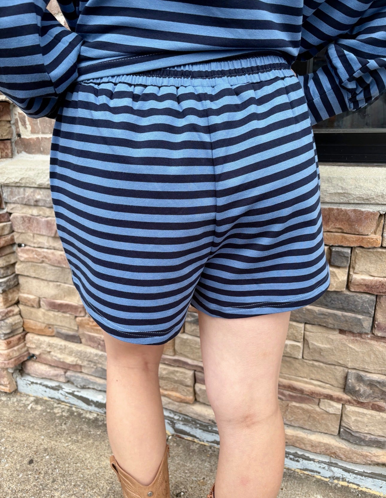 Comfy Stripe Knit Shorts