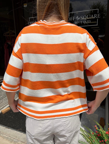 Gameday Stripe Oversized Top