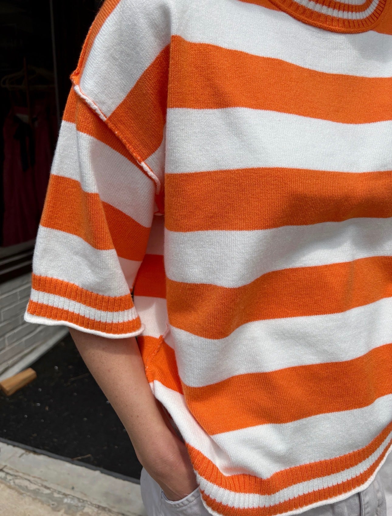 Gameday Stripe Oversized Top