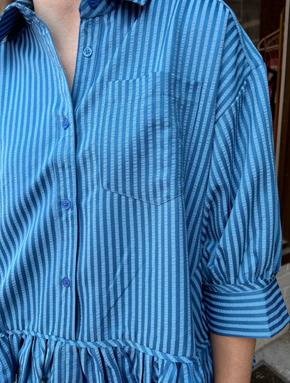 Ruffle Collar Button Down