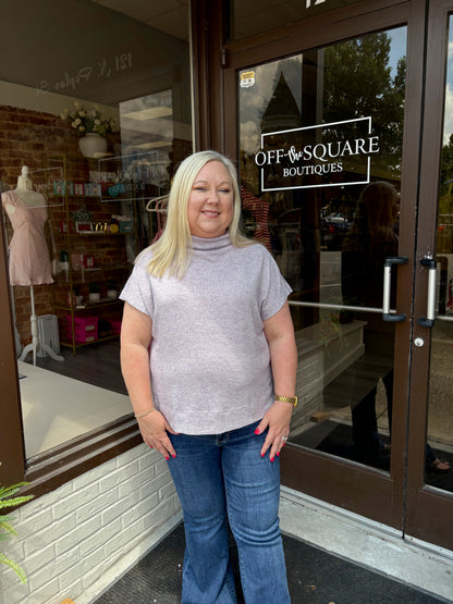 Washed Mock Neck Plus