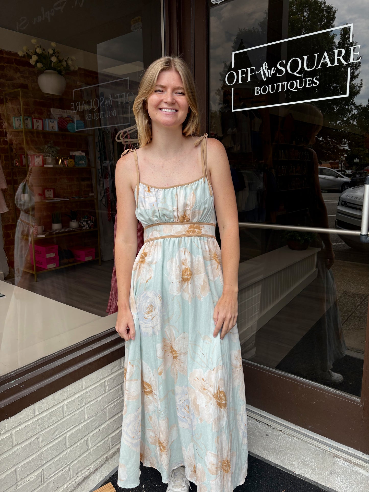 Watercolor Floral Midi Dress