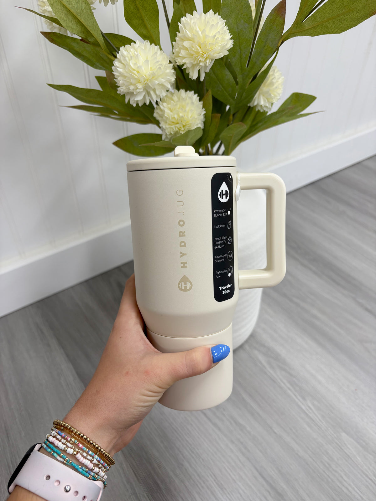HydroJug 20oz Cream Tumbler