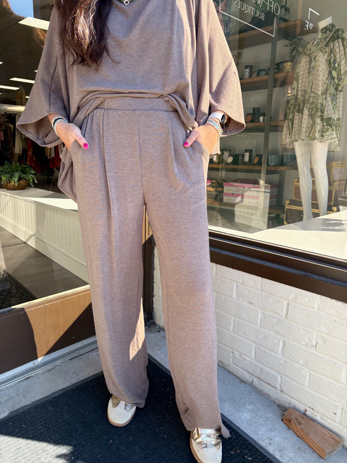 Mid Waist Pleated Wide Plants