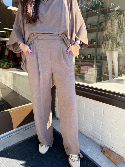 Mid Waist Pleated Wide Plants