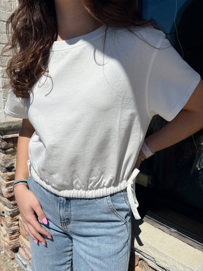 Side Tie Crew Tee