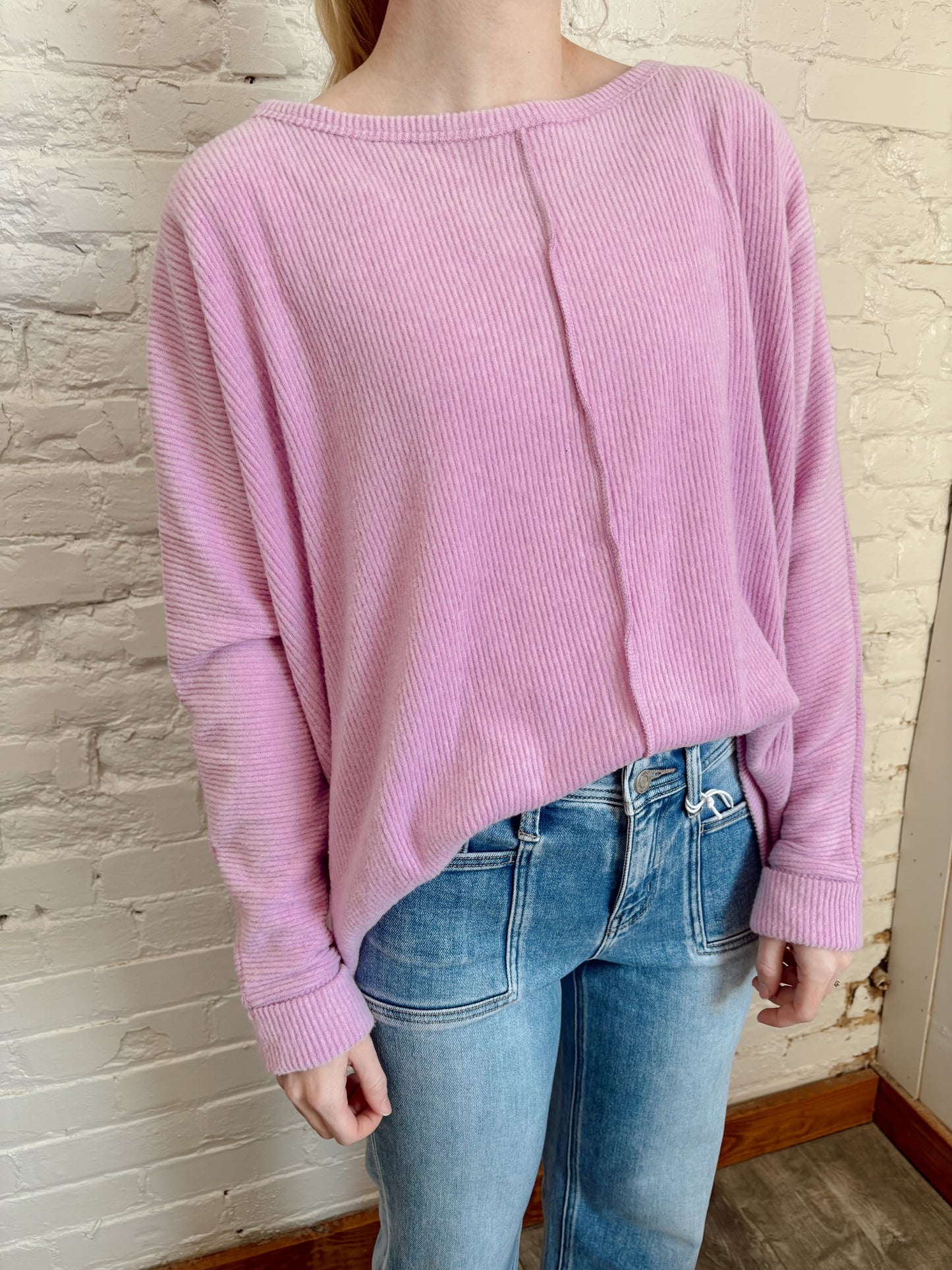 Ribbed Center Seam Dolman