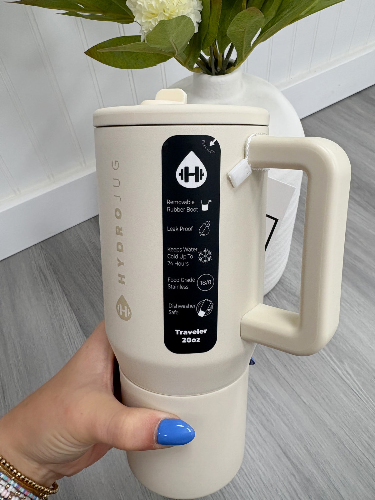 HydroJug 20oz Cream Tumbler
