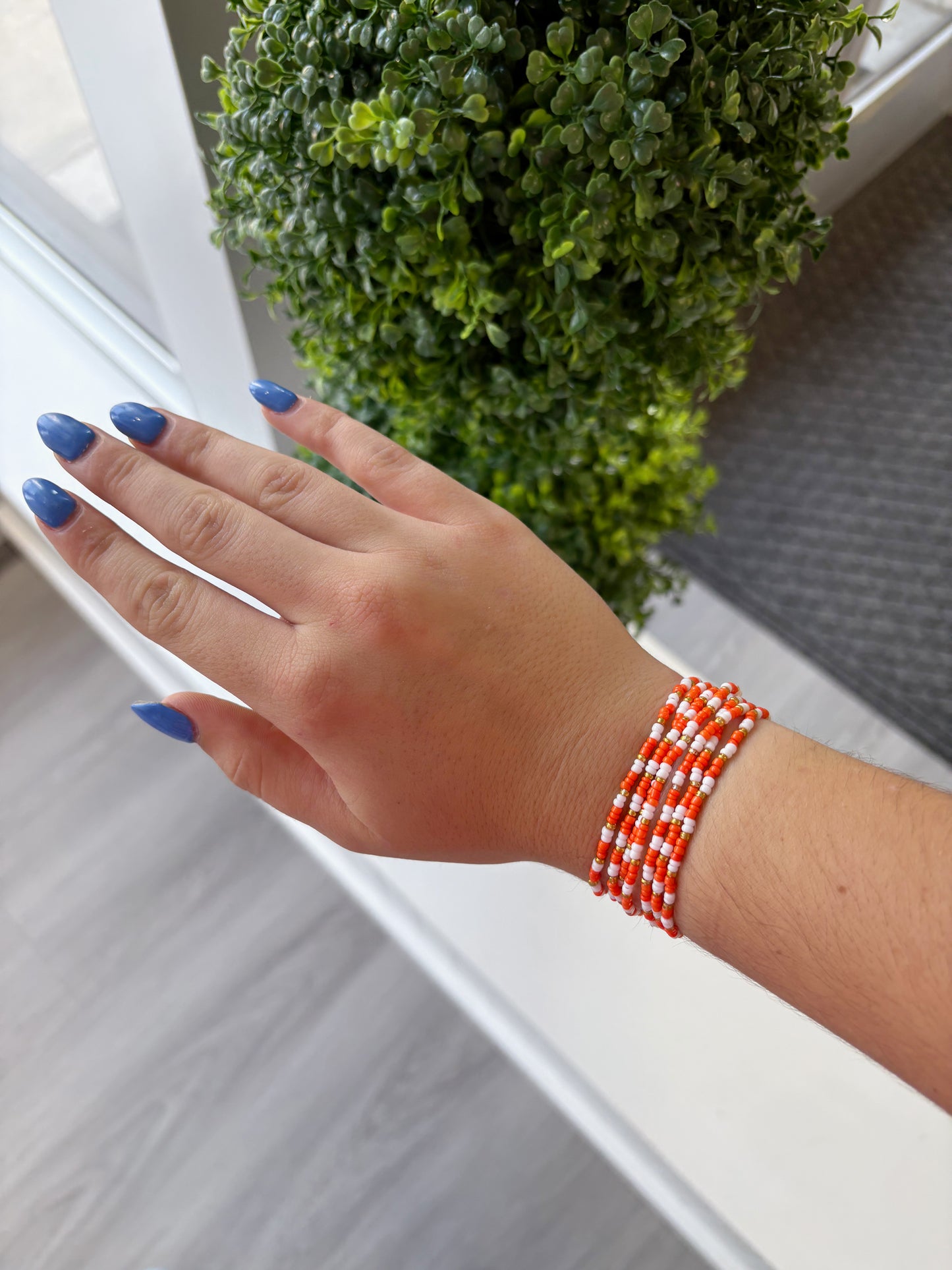 Orange Beaded Bracelet