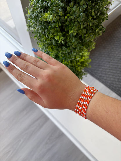Orange Beaded Bracelet