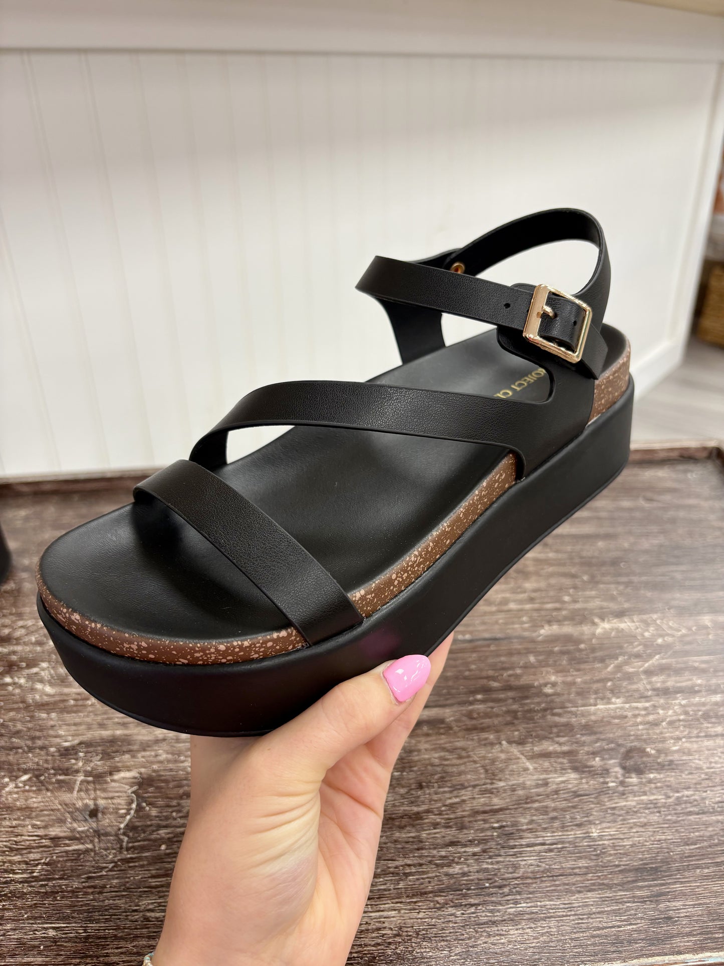 Black Strap Sandal