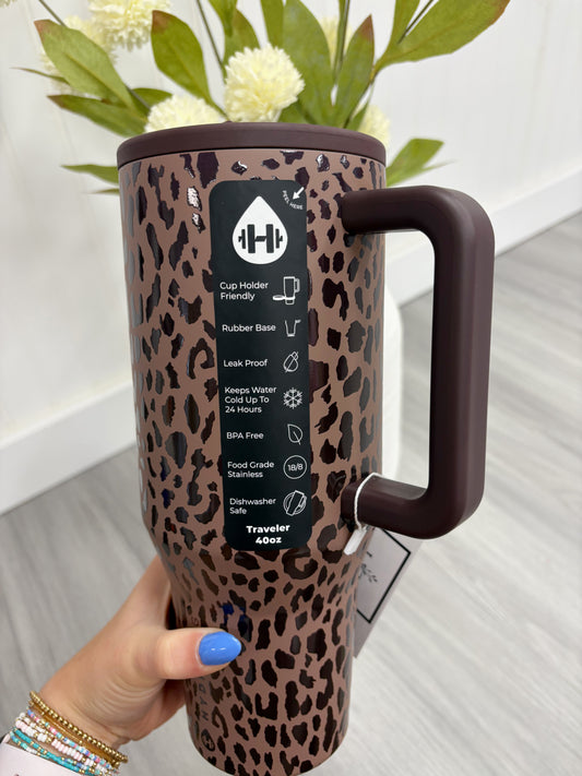 HydroJug 40oz Leopard Tumbler