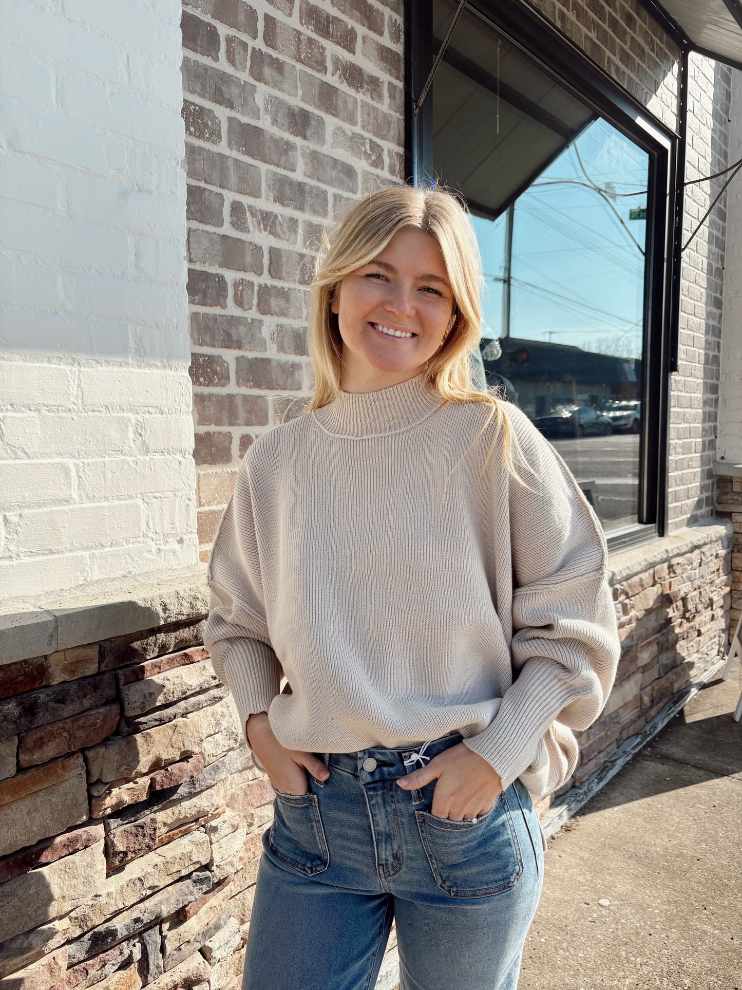 Side Slit Oversized Sweater