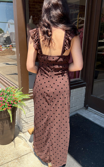 Polka Dot Sweetheart Midi Dress