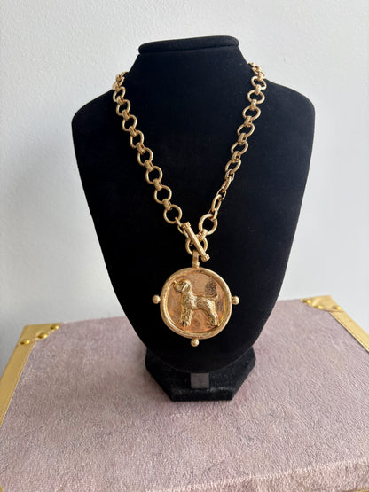 Smokey Medallion Chunky Necklace