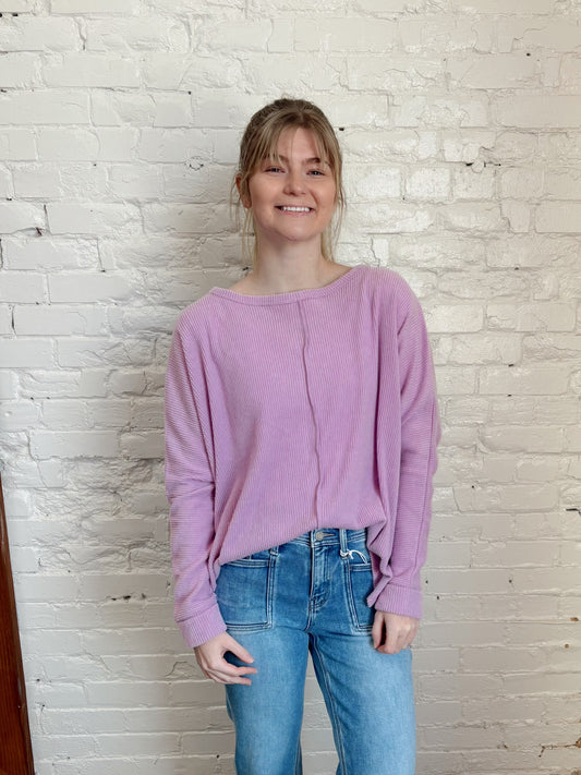 Ribbed Center Seam Dolman