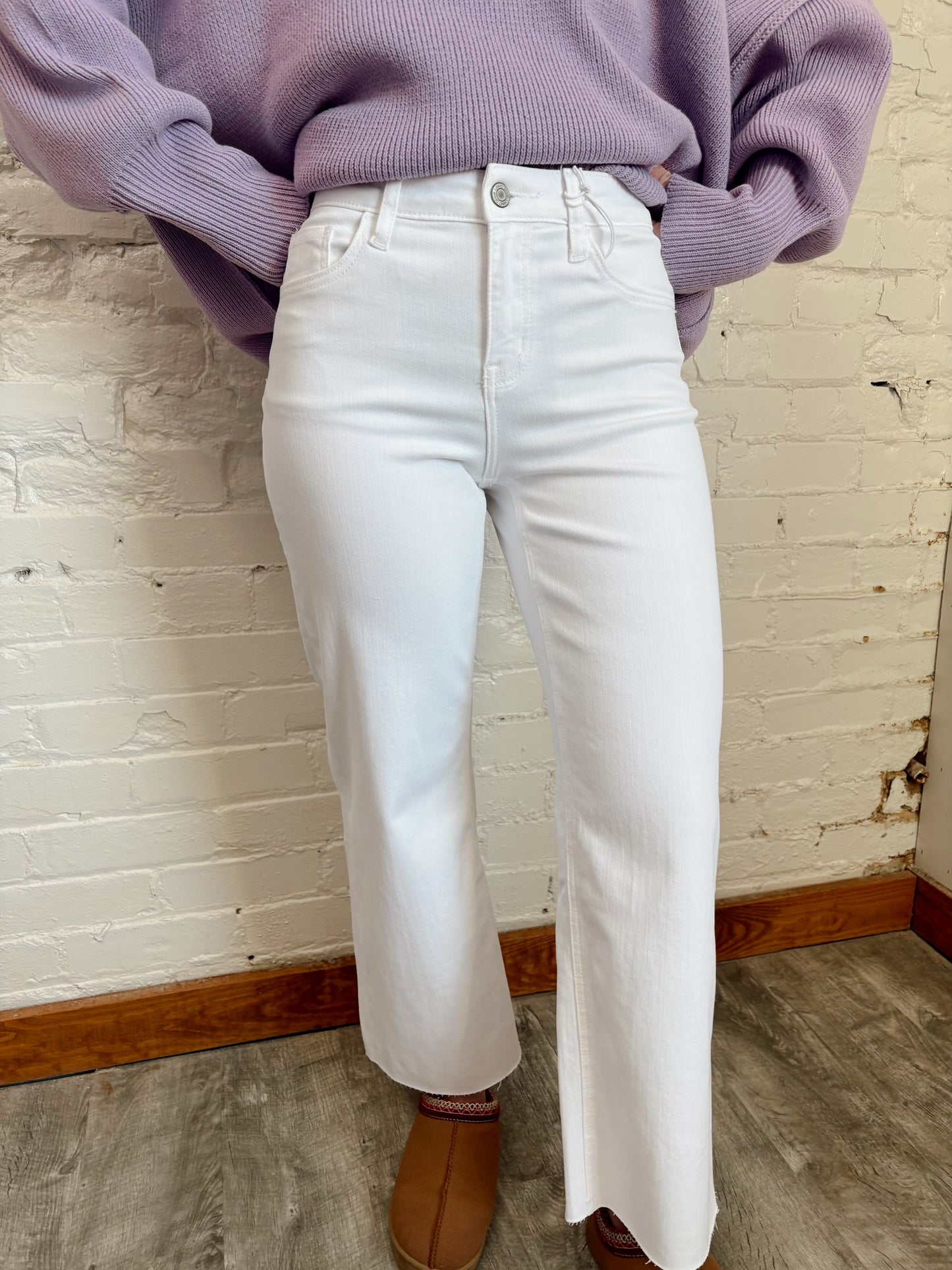 Vervet White HR Crop Jean