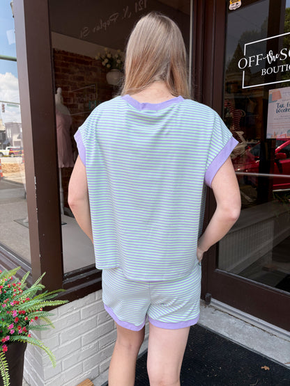 Striped Lounge Set Mint/Lilac