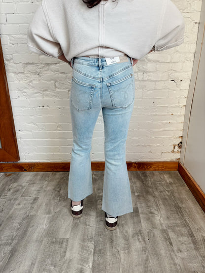 Judy Blue Kick Flare Jeans w Raw Hem