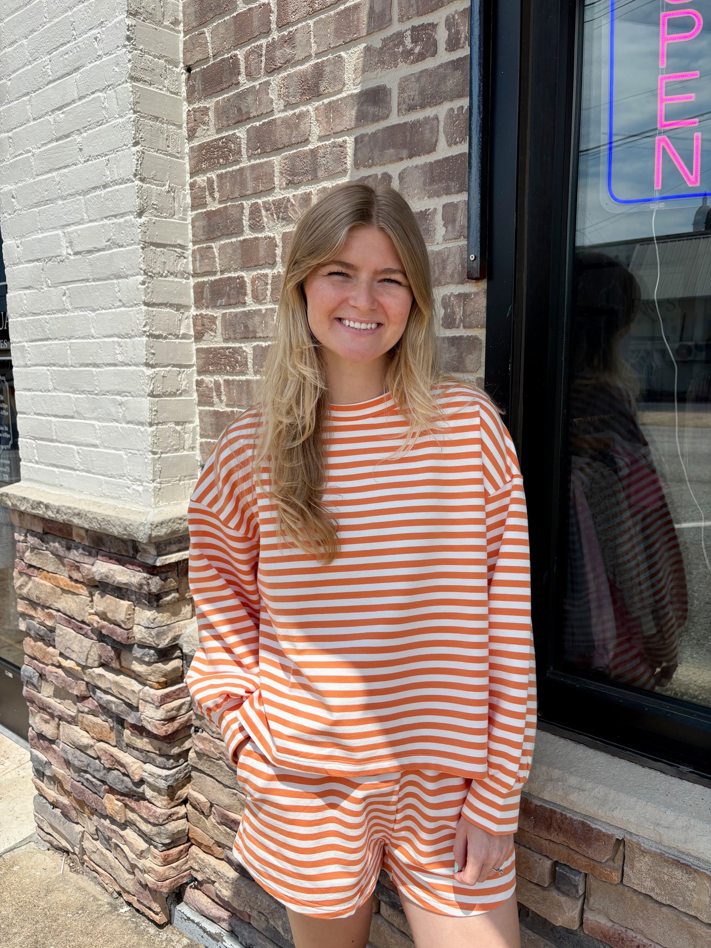 Oversized Striped T-Shirt Top