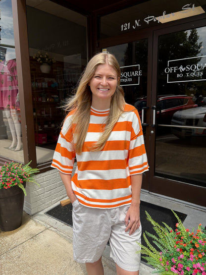 Gameday Stripe Oversized Top