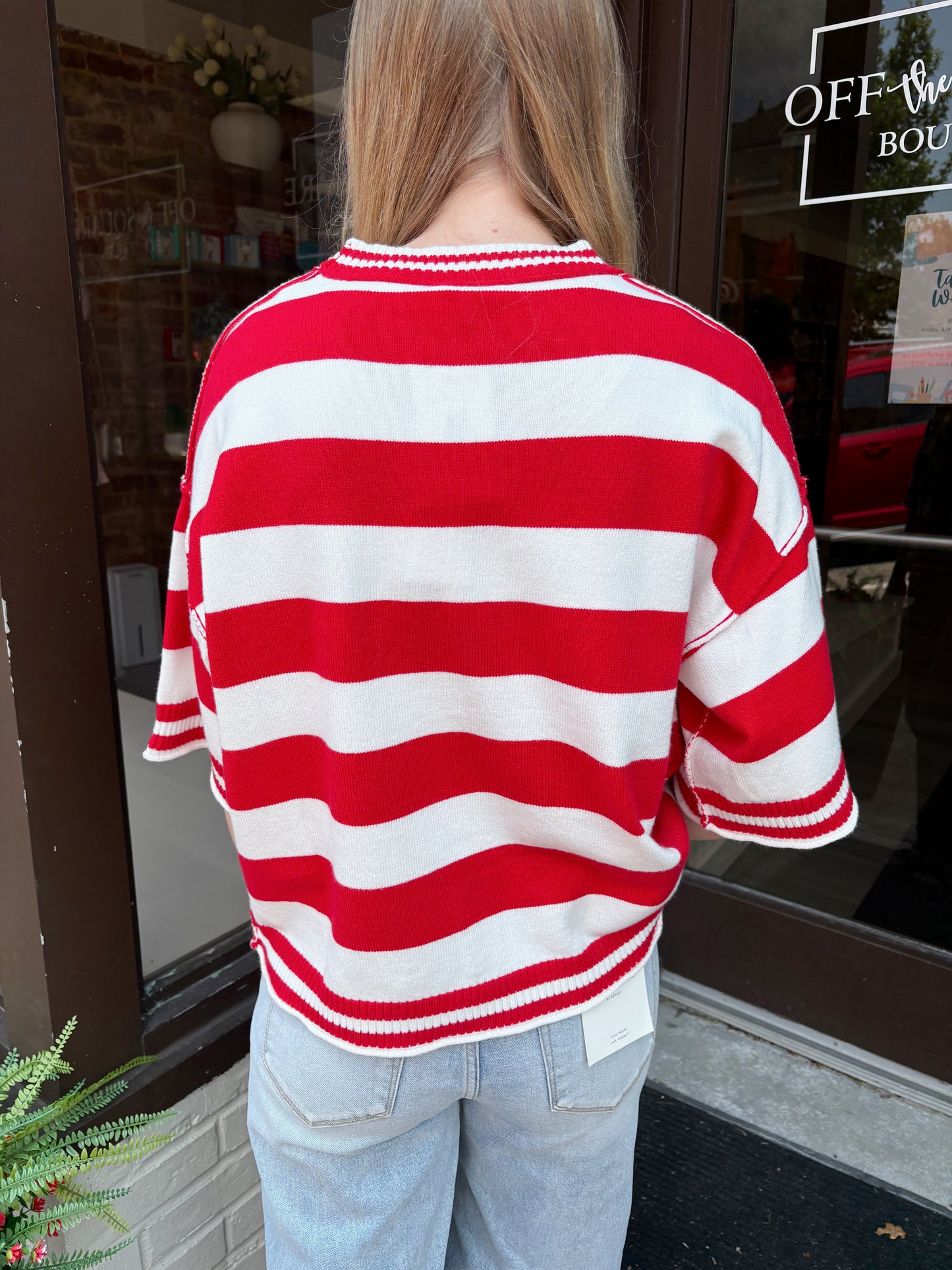 Gameday Stripe Oversized Top