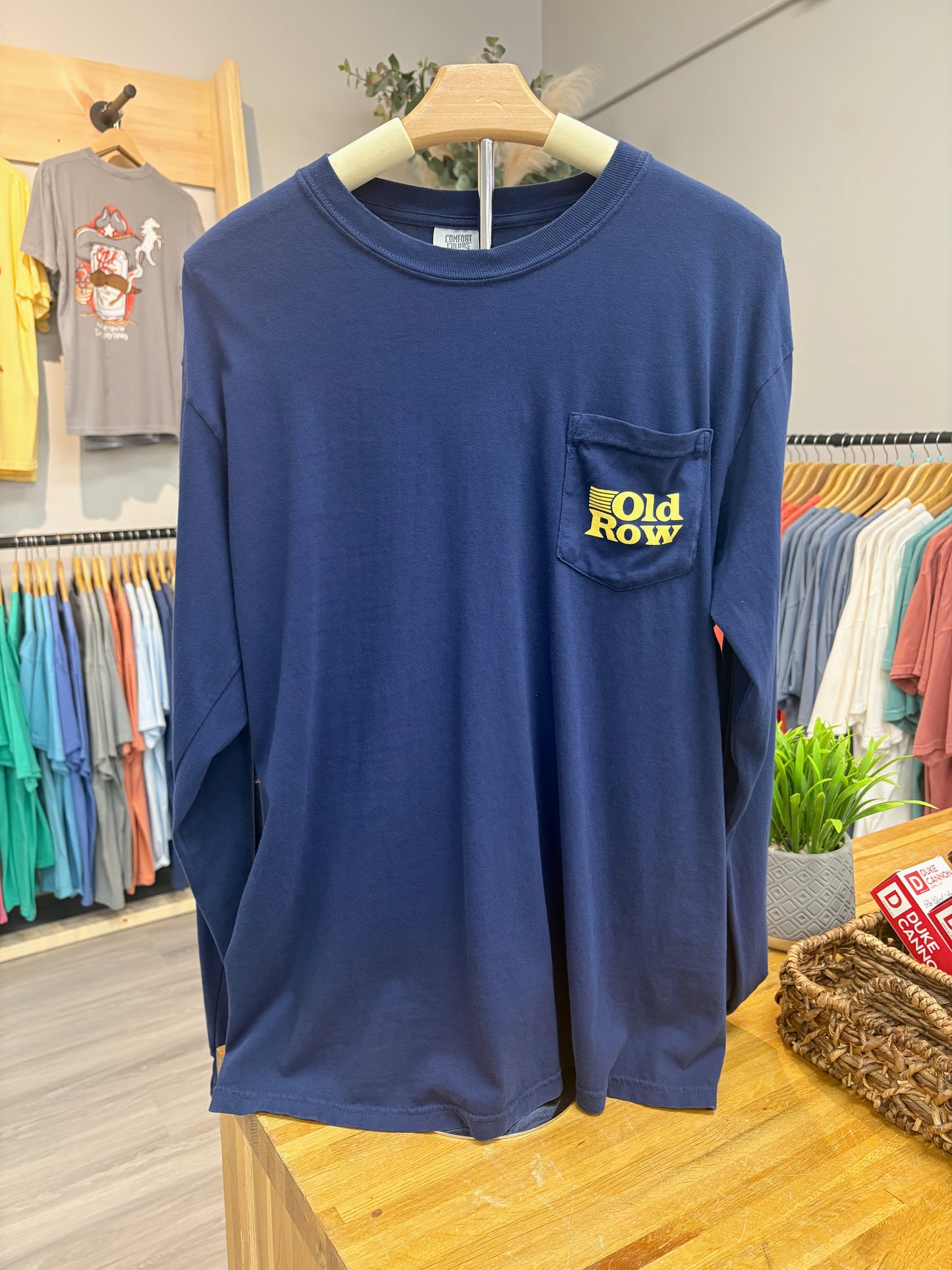 Old Row Vintage Fishing LS Pocket Tee
