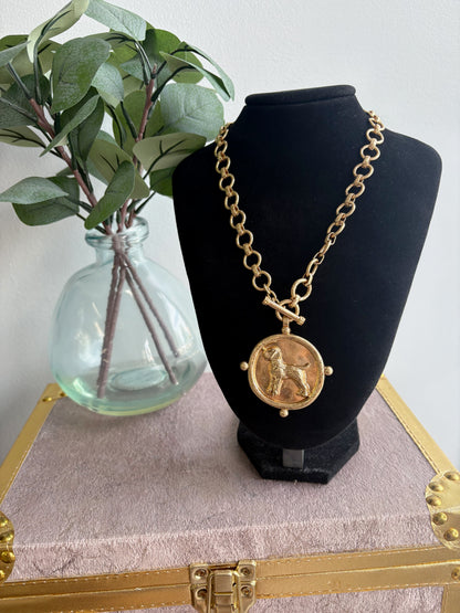 Smokey Medallion Chunky Necklace