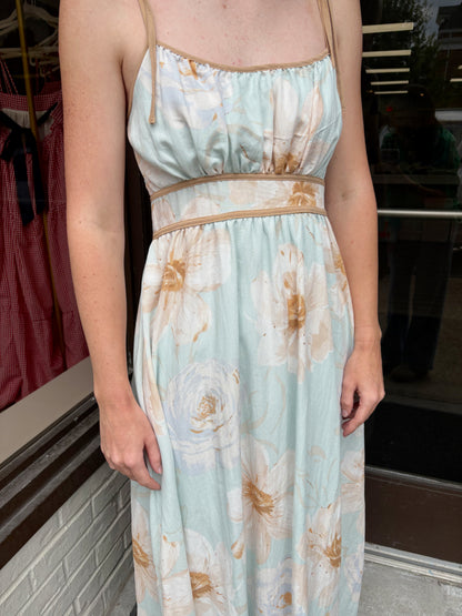 Watercolor Floral Midi Dress