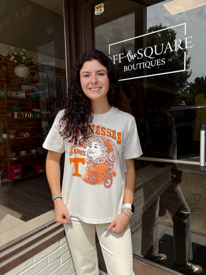 Dolly Parton Go Big Orange Tee